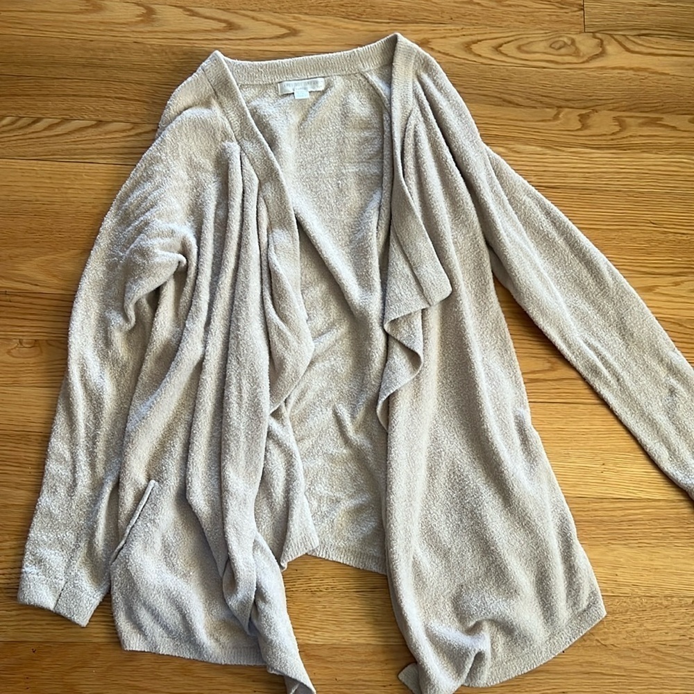 Barefoot dreams bamboo chic lite cream cardigan